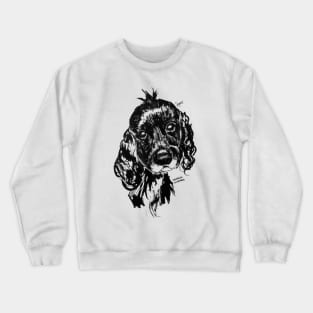 Sprocker Spaniel Ink Portrait Crewneck Sweatshirt